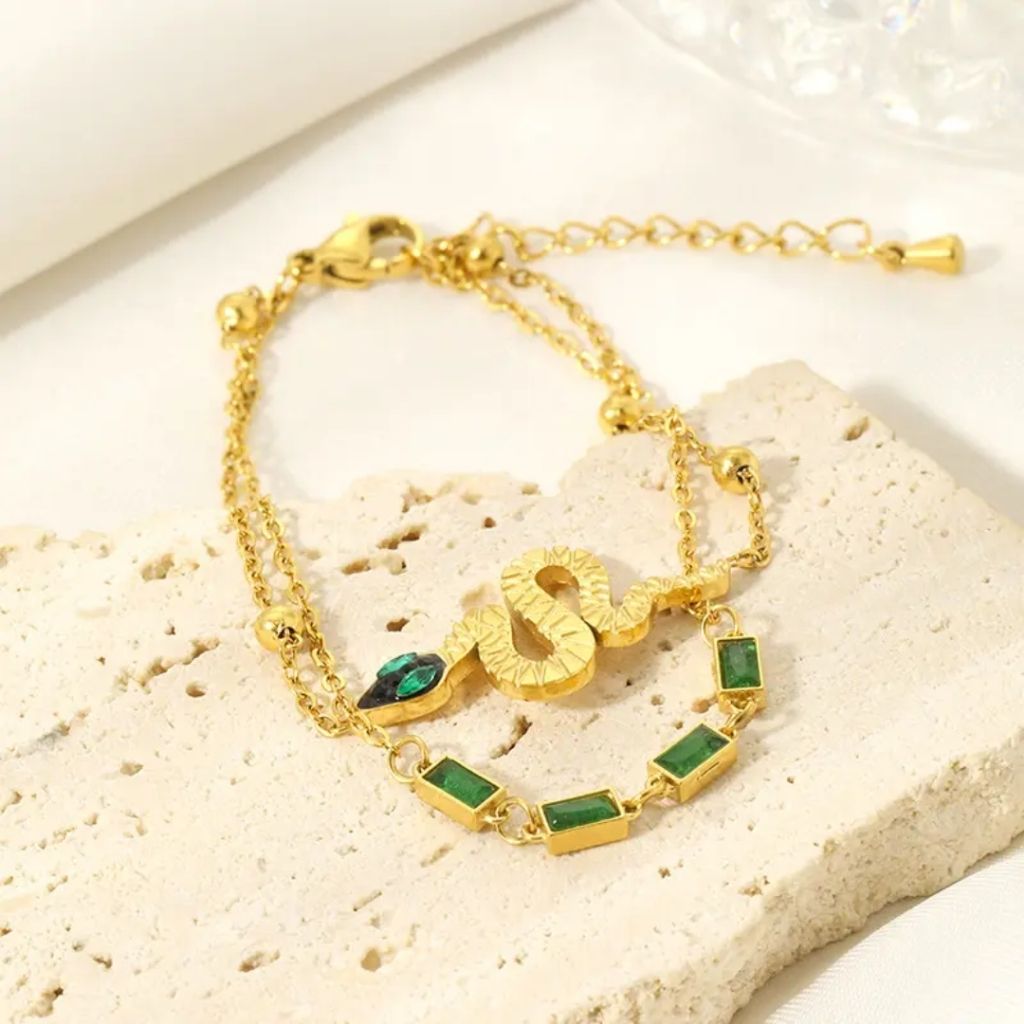 Emerald Serpent Bracelet