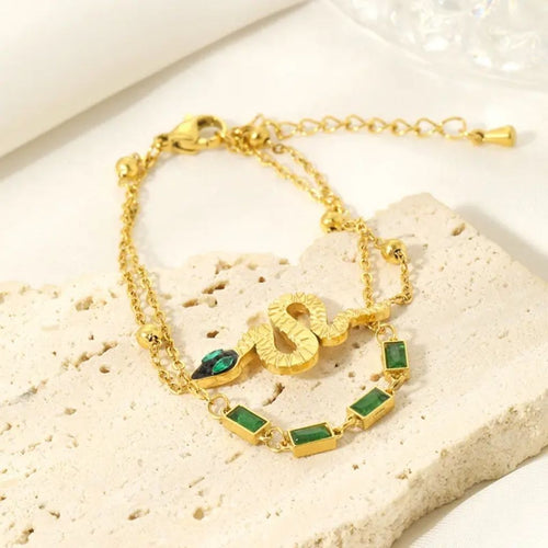Emerald Serpent Bracelet