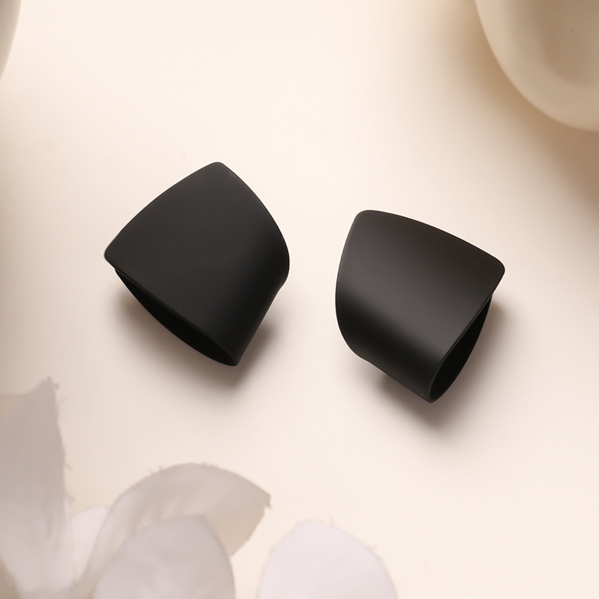 Onyx Bloom Studs Earrings