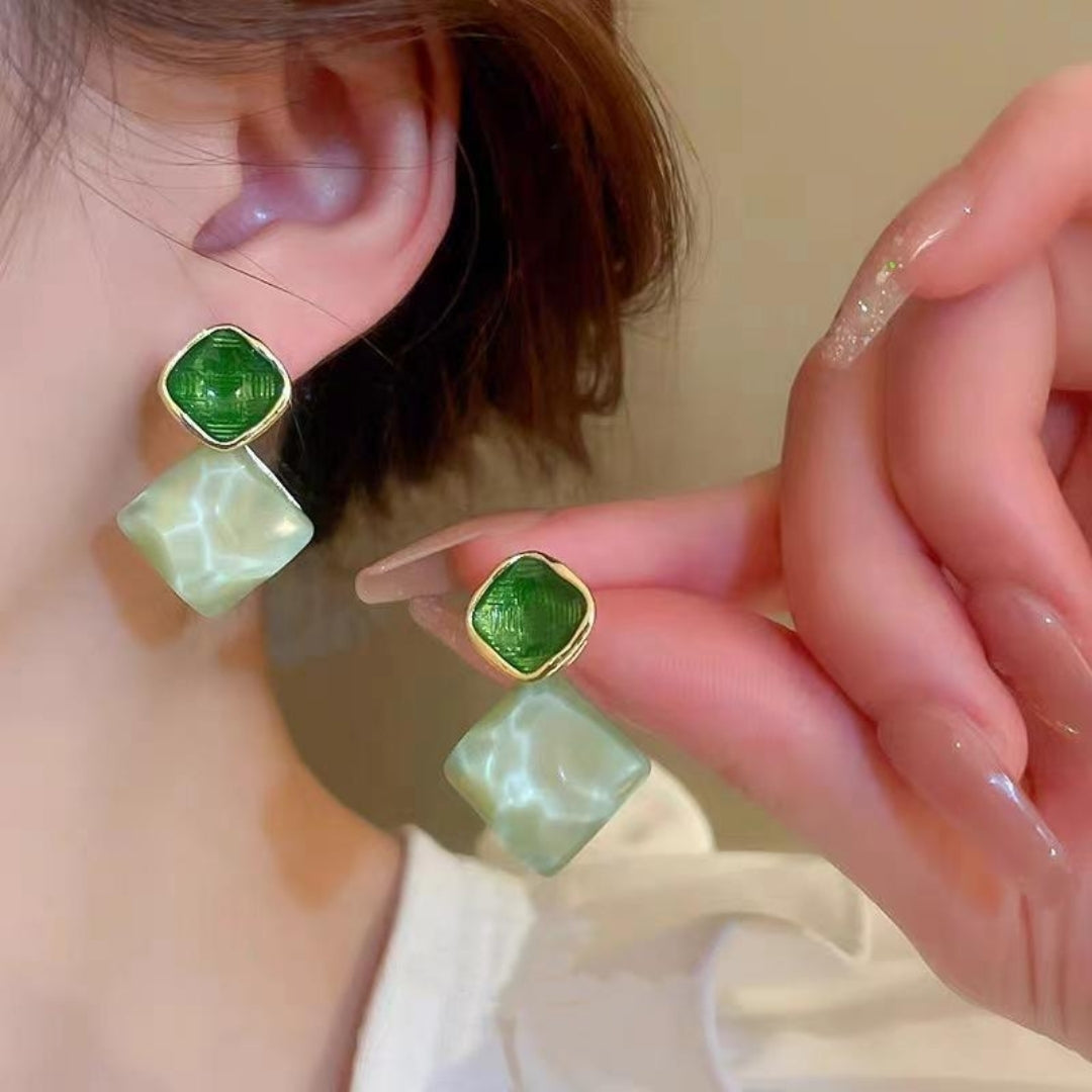 Emerald Envy Drops Earrings