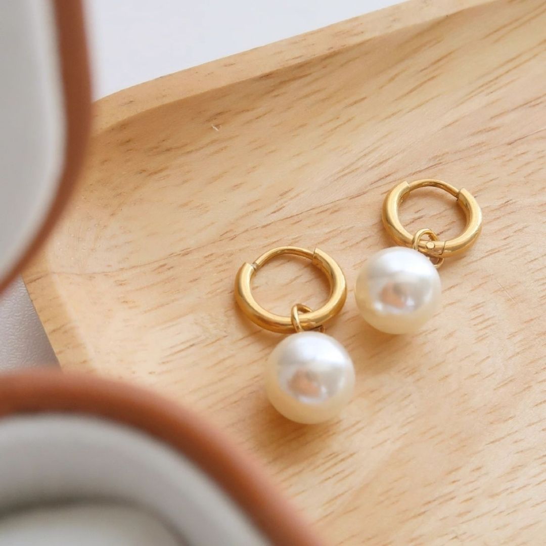Gilded Sphere Bali Earrings