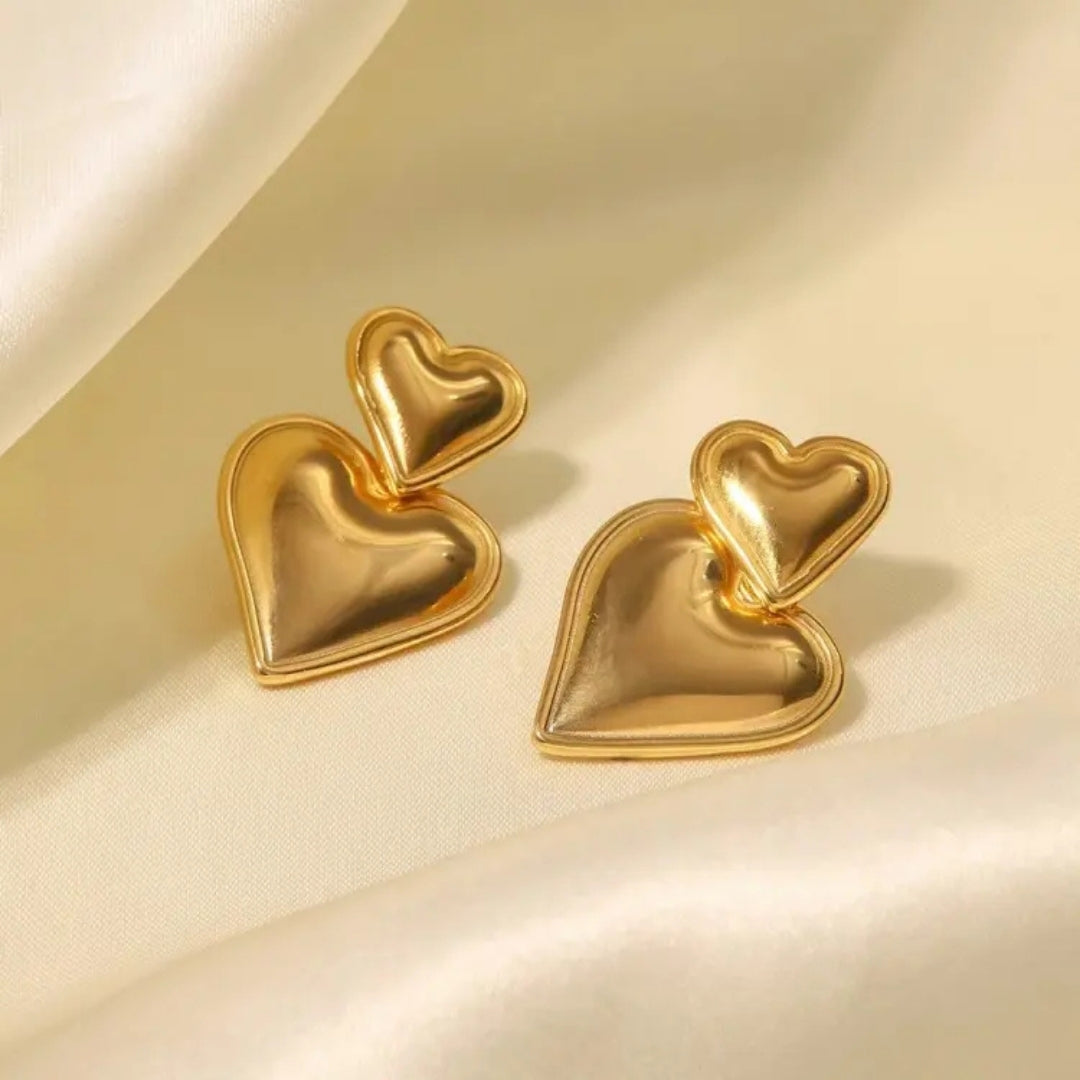 Golden Heart Earrings