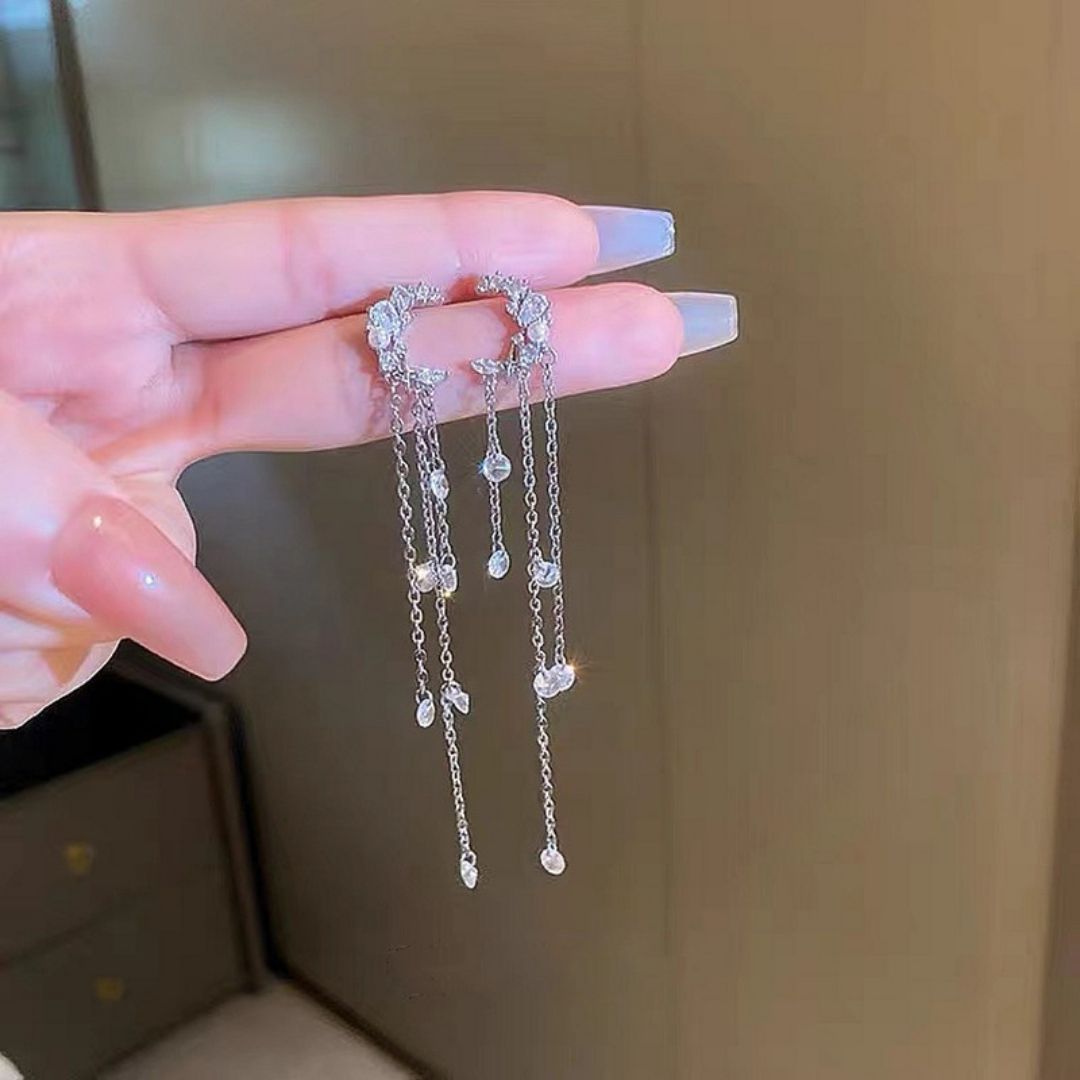Moonlit Flutter Tassels Earrings
