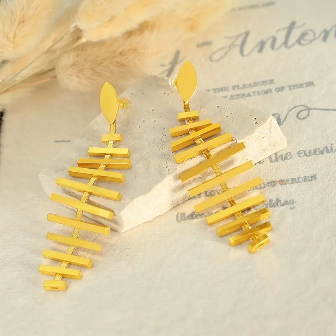 Leafy Statement Earrings