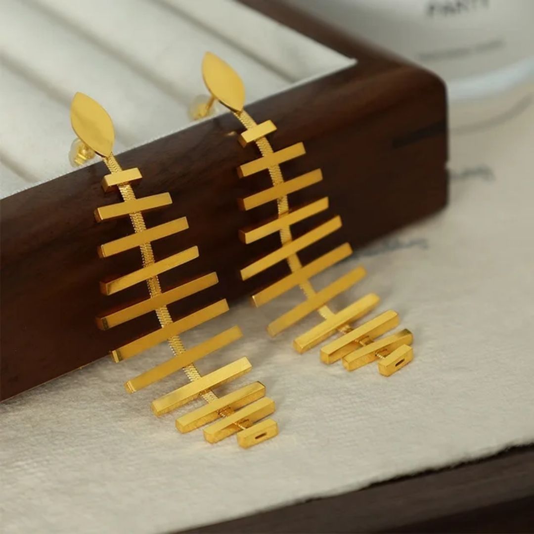 Leafy Statement Earrings