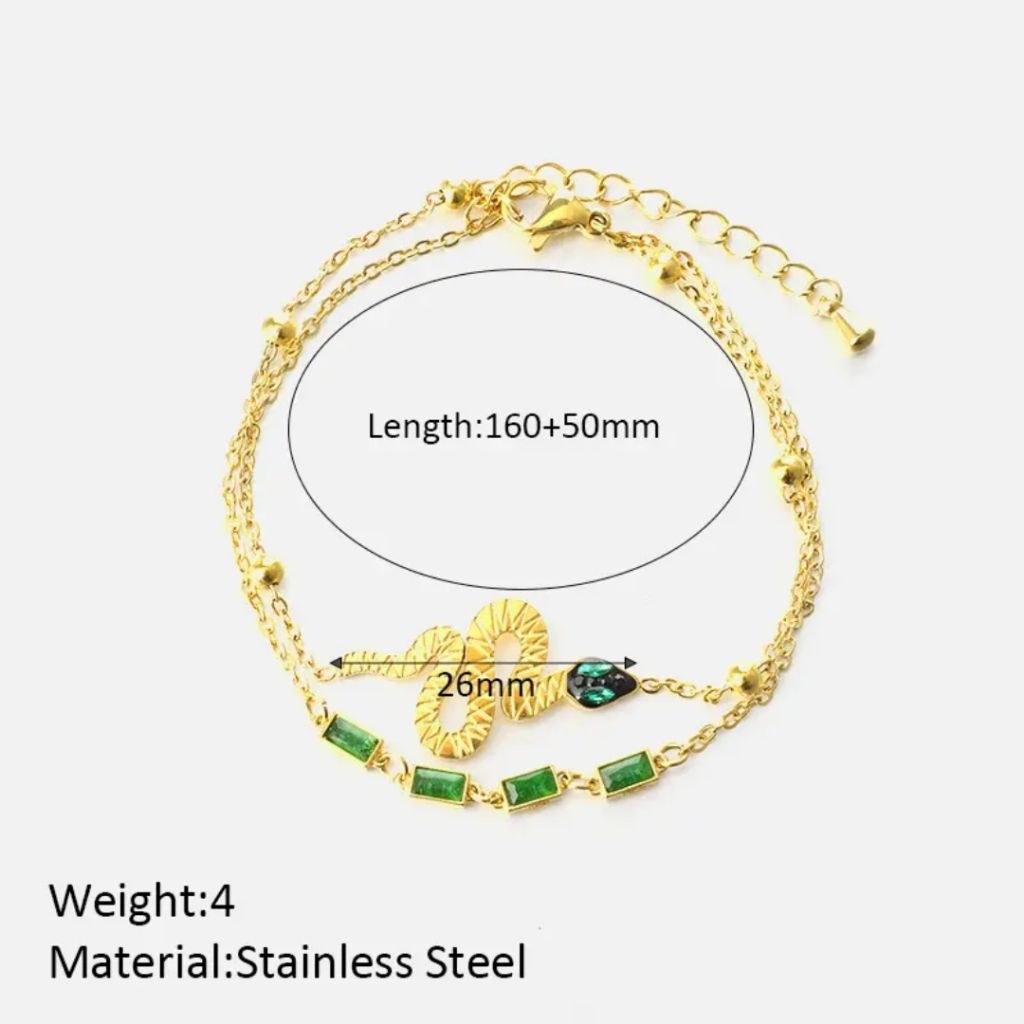 Emerald Serpent Bracelet