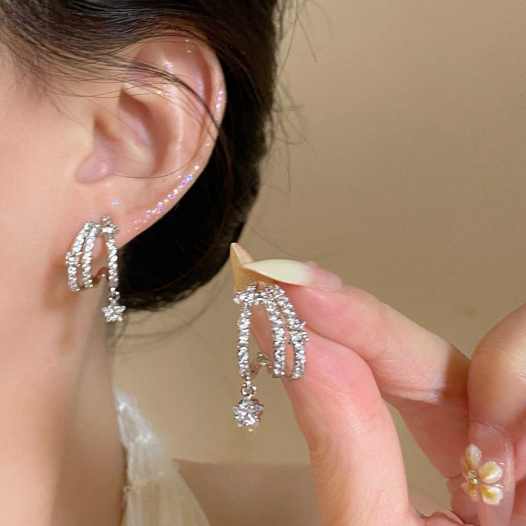 Stardust Galaxy Hoops Earrings