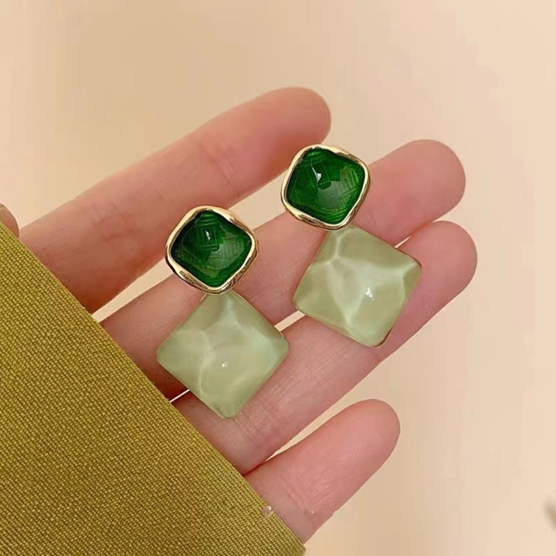 Emerald Envy Drops Earrings