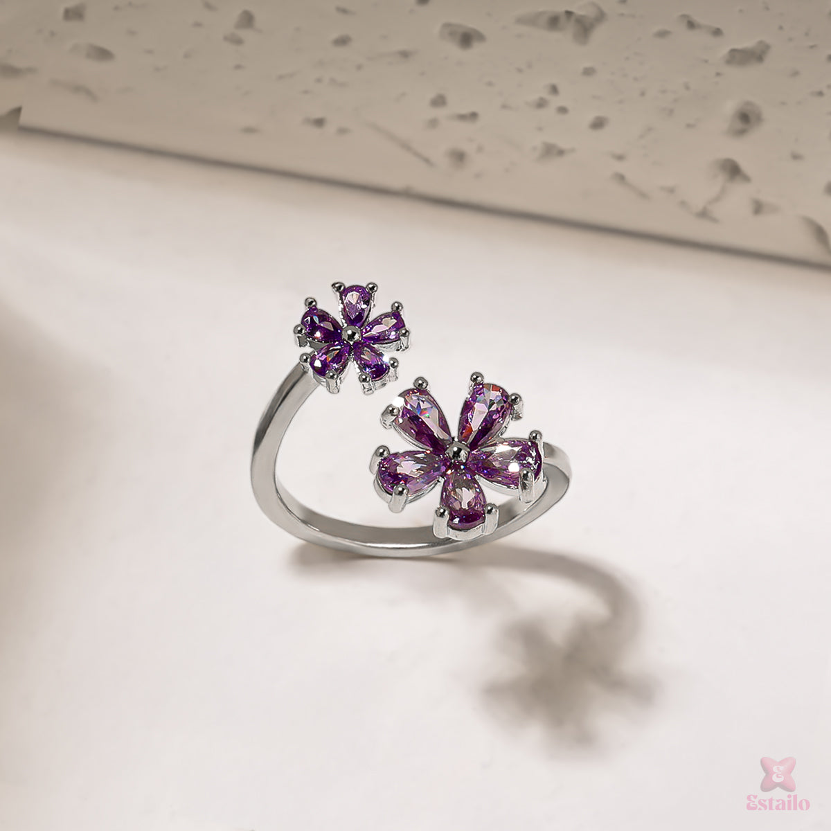 Violet Blossom Ring