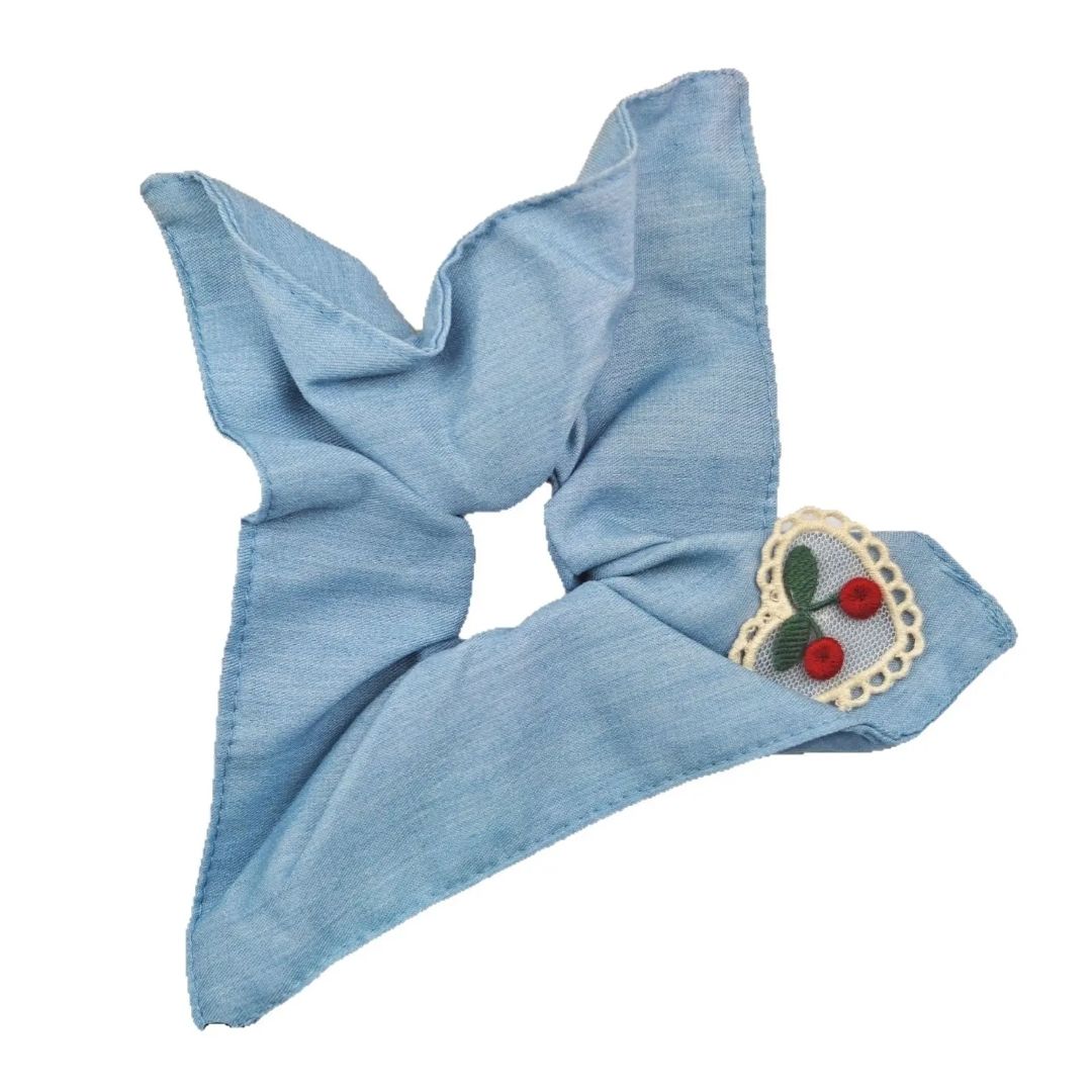 Blue Belle Cherry Hair Scrunchies