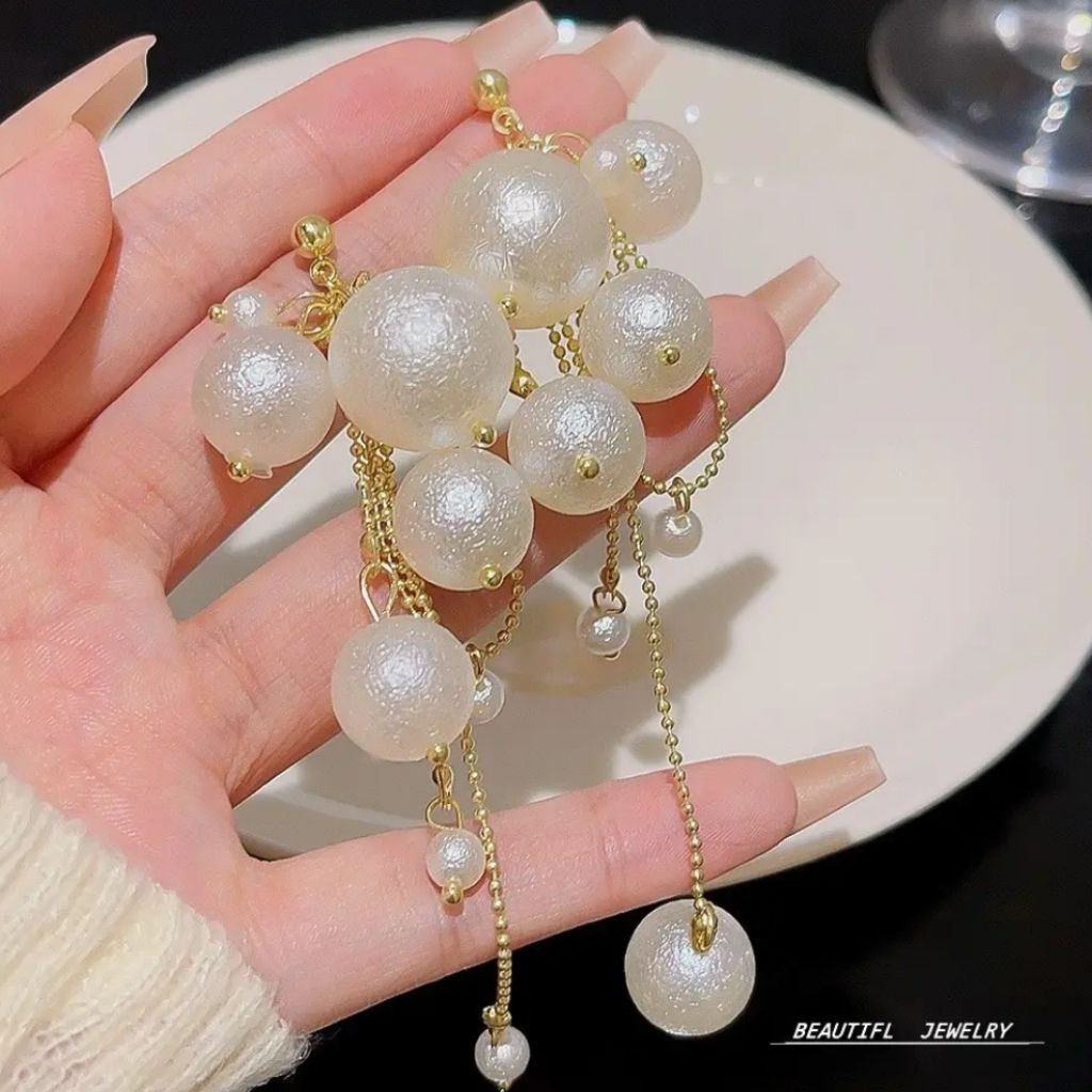 Fancy Pearl Drop Earrings