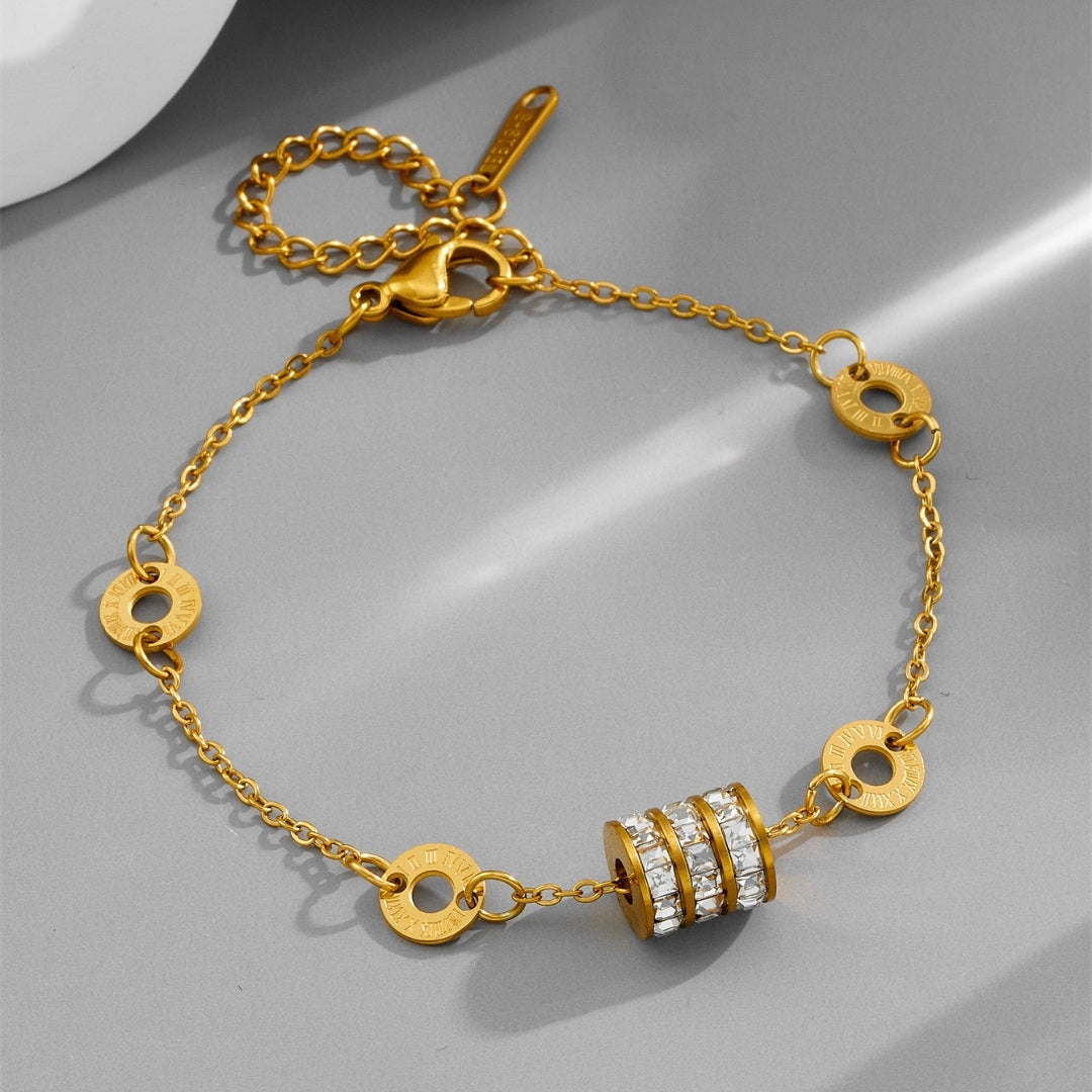 Shimmering Stone Chain Bracelet