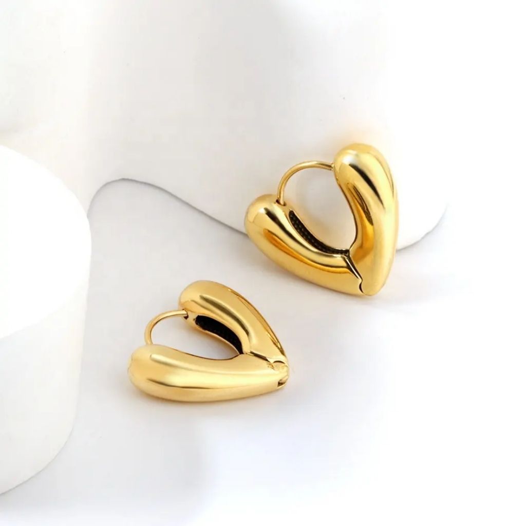 V Shape Glossy Earrings