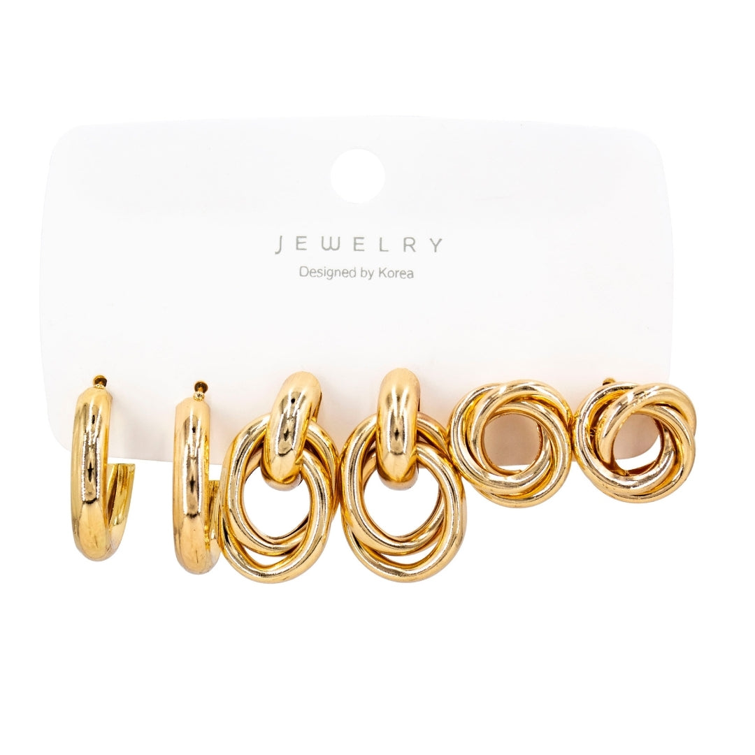 K-Trend Chunky Combo Earring