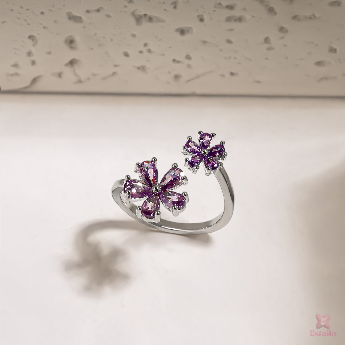 Violet Blossom Ring