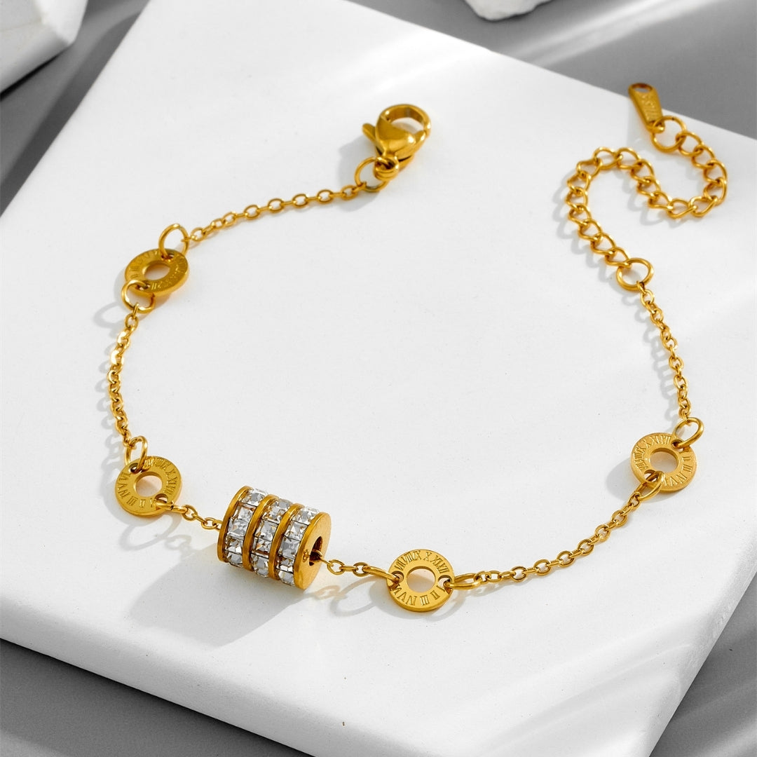 Shimmering Stone Chain Bracelet