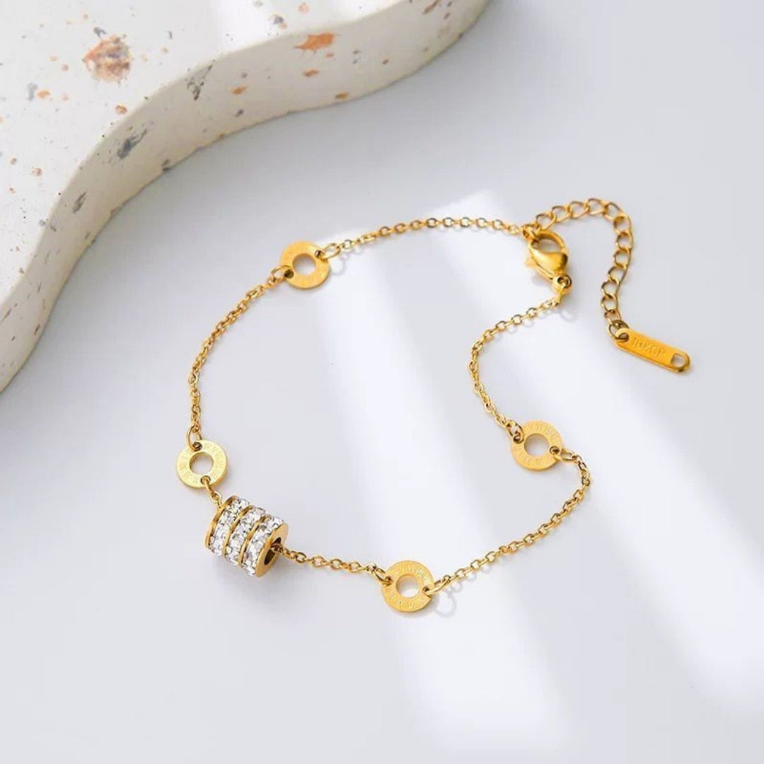 Shimmering Stone Chain Bracelet
