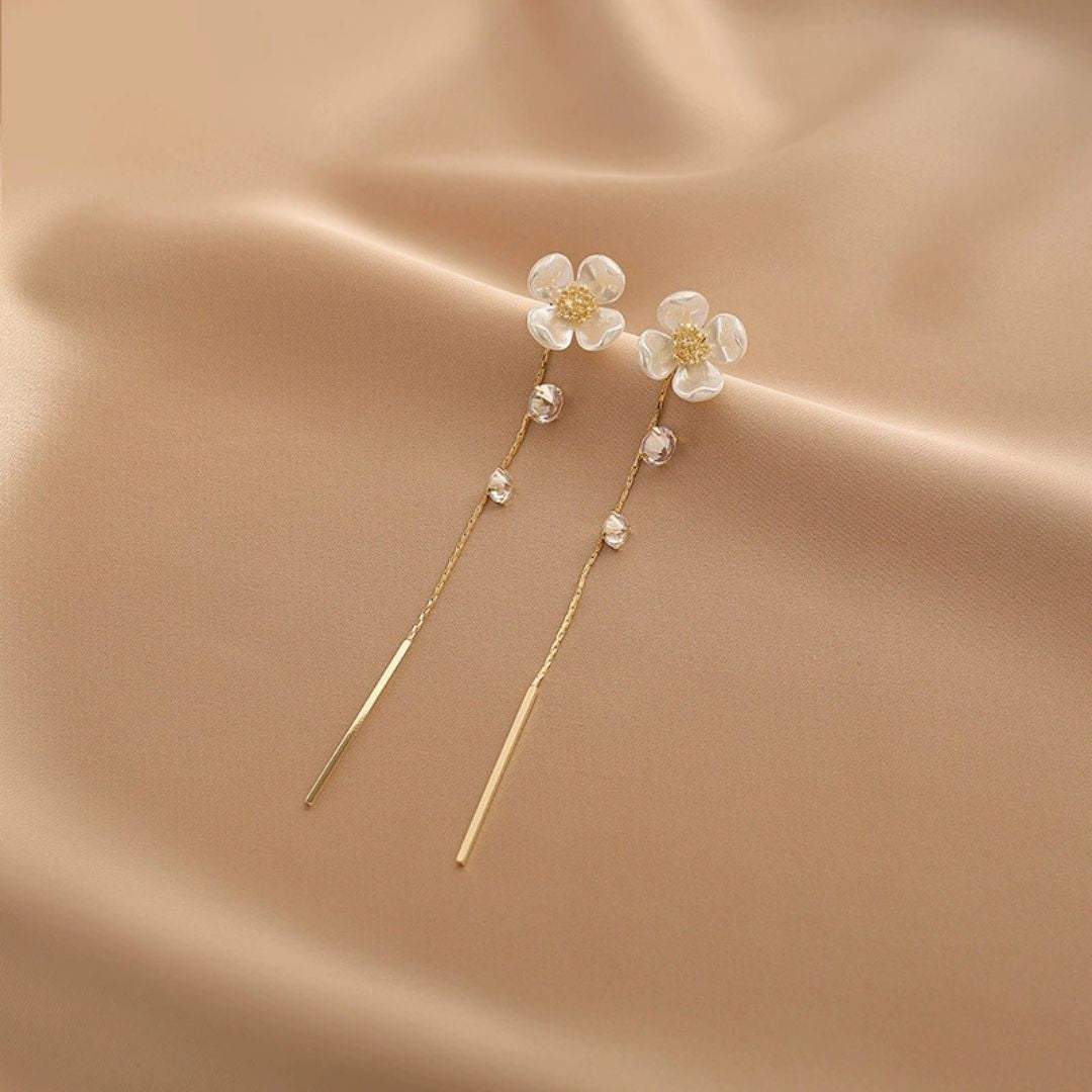 Moonlit Crystal Tassels Earrings