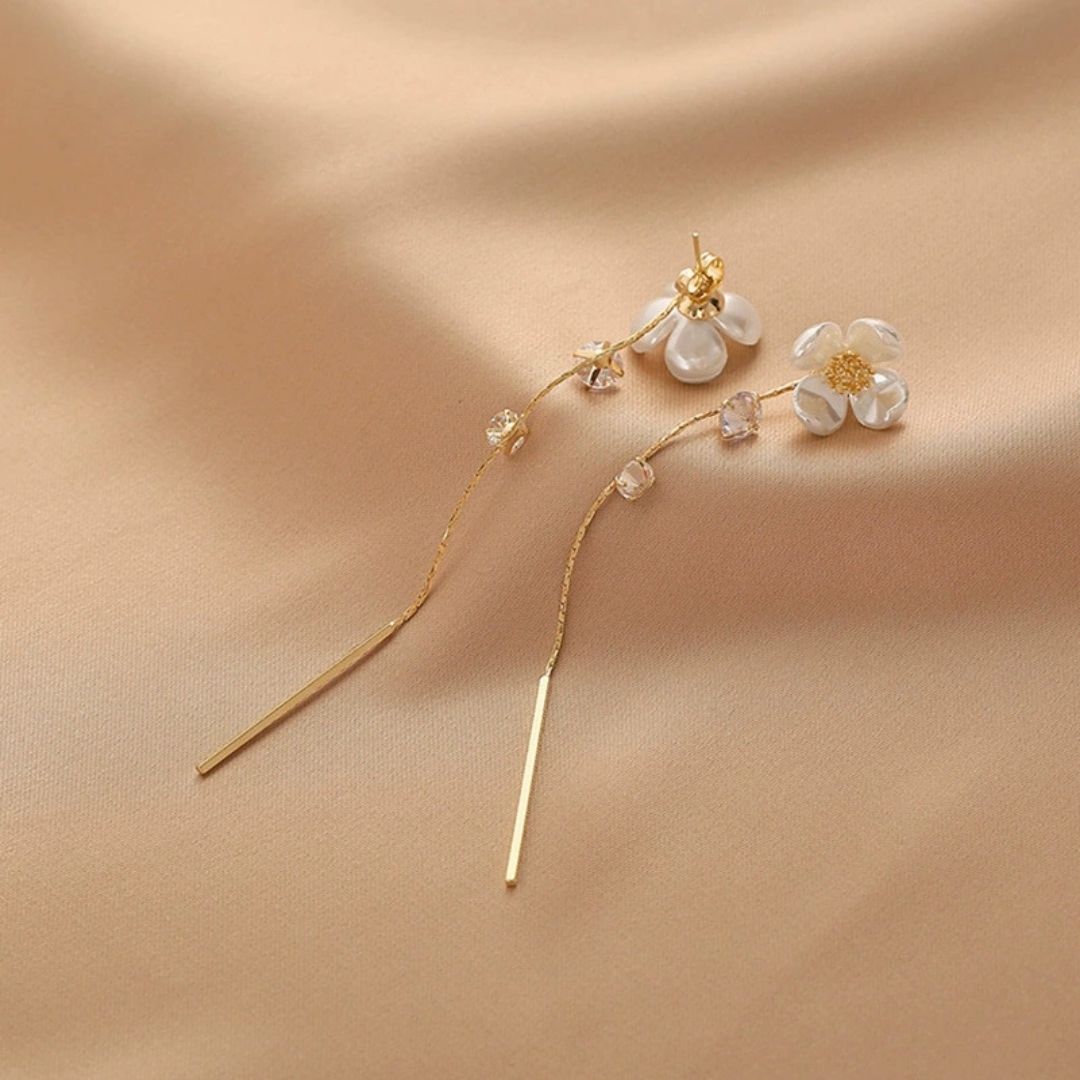 Moonlit Crystal Tassels Earrings