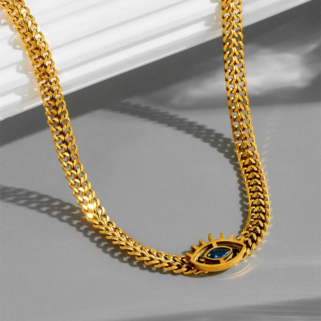 Golden Vision Evil Eye Necklace