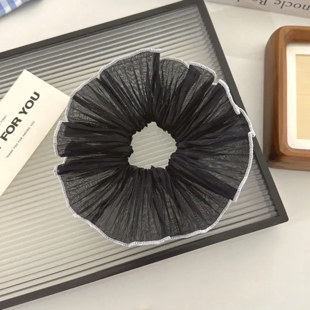 Black Tulle Scrunchie