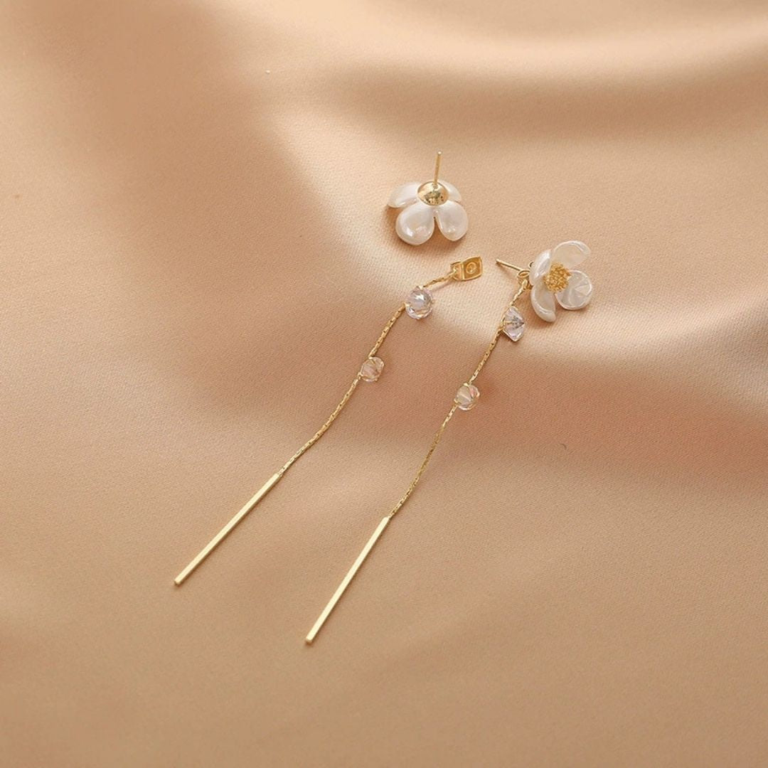 Moonlit Crystal Tassels Earrings