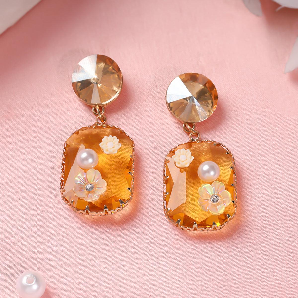 Crystal Gleam Statement Earring