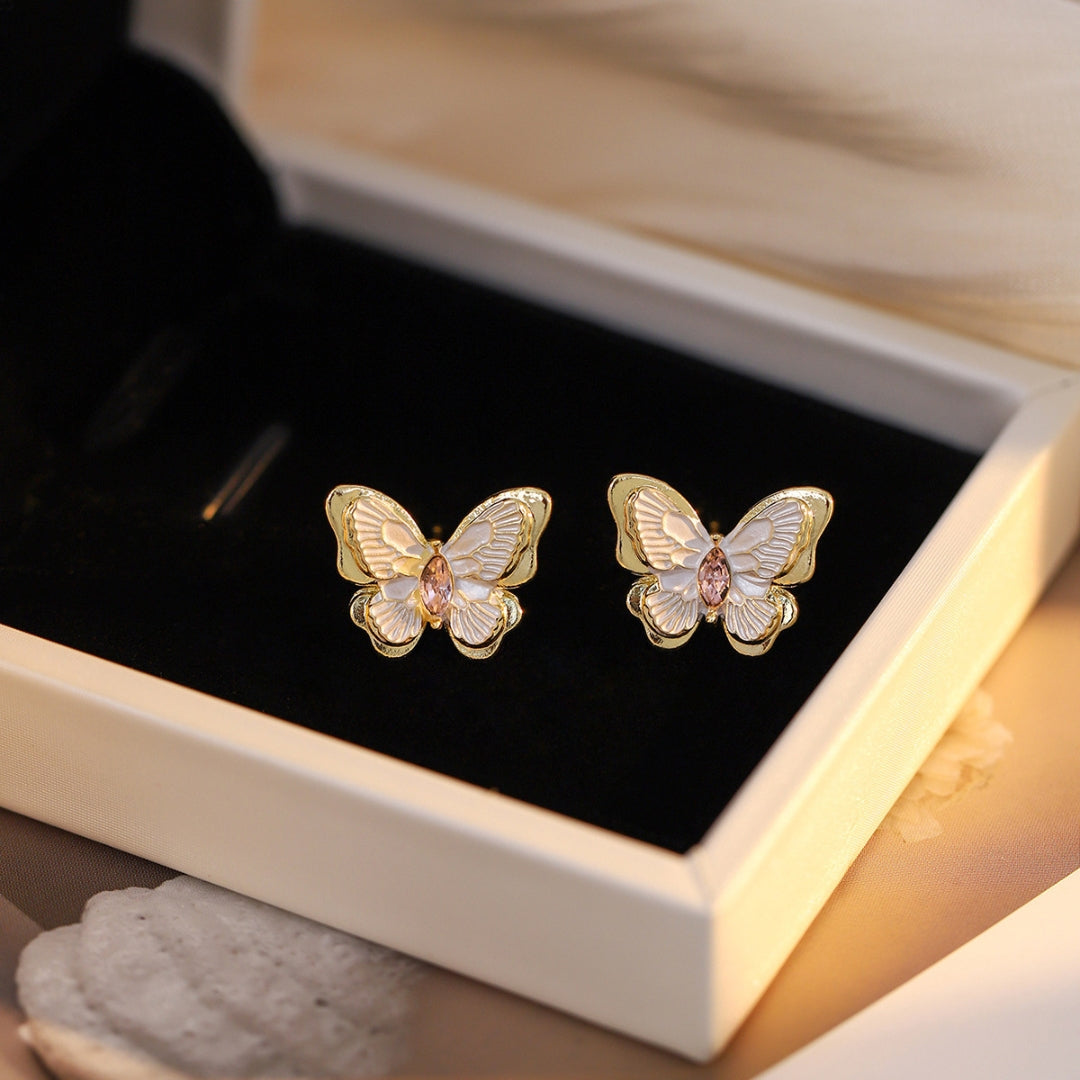 Golden Flutter Studs Earring