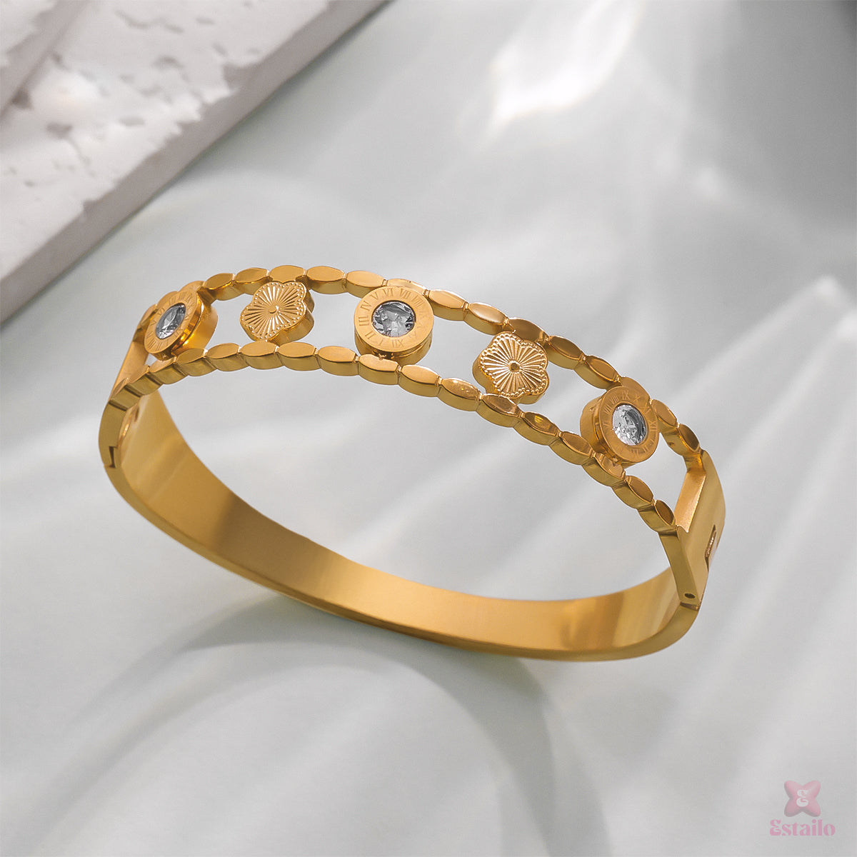 Golden Trellis Cuff Bracelet