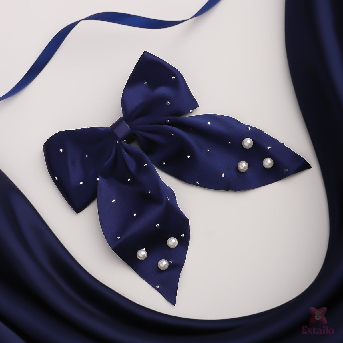 Midnight Bow Hair Clip