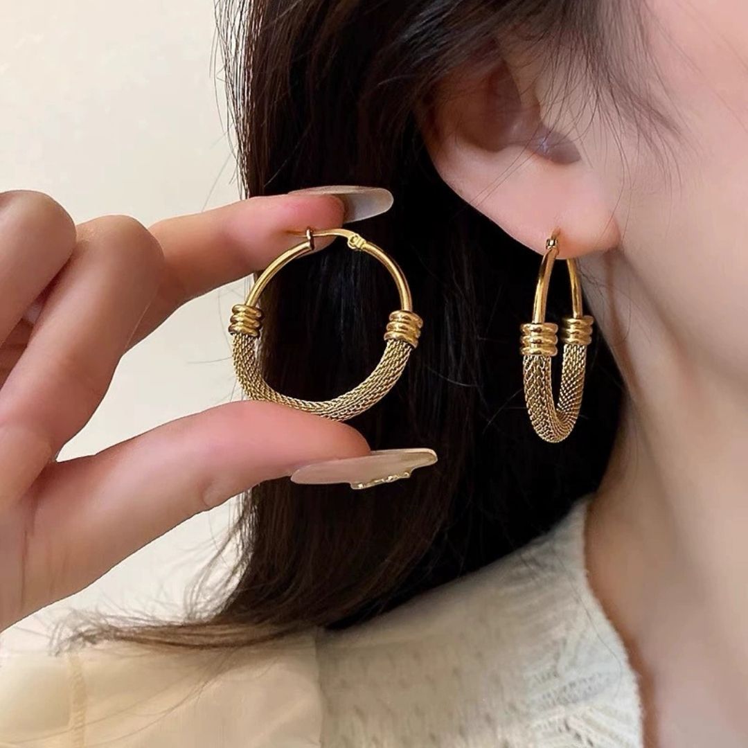 Urban-Grit Hoops Earrings