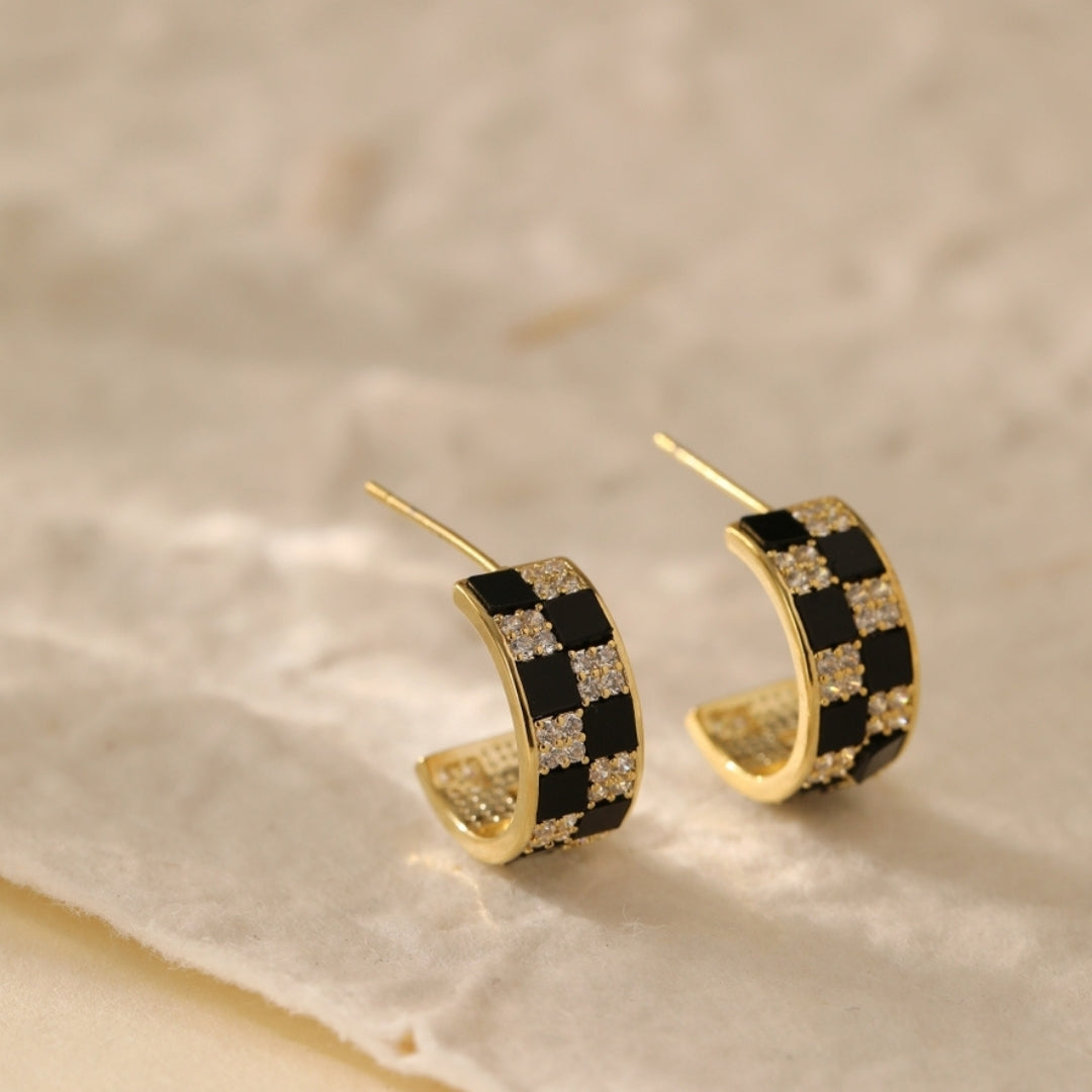Tuxedo Twinkle Earrings