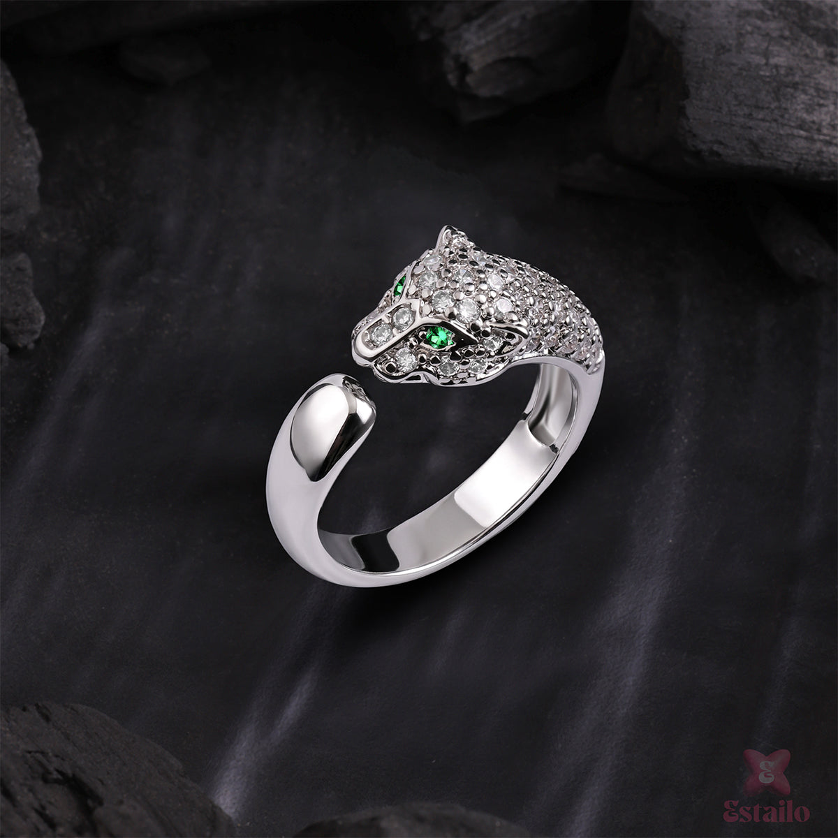 Silver Panther  Ring