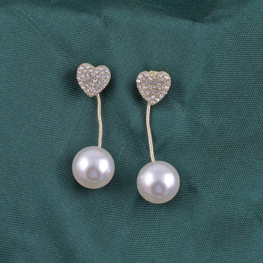 A Pearl Of heart  Earrings