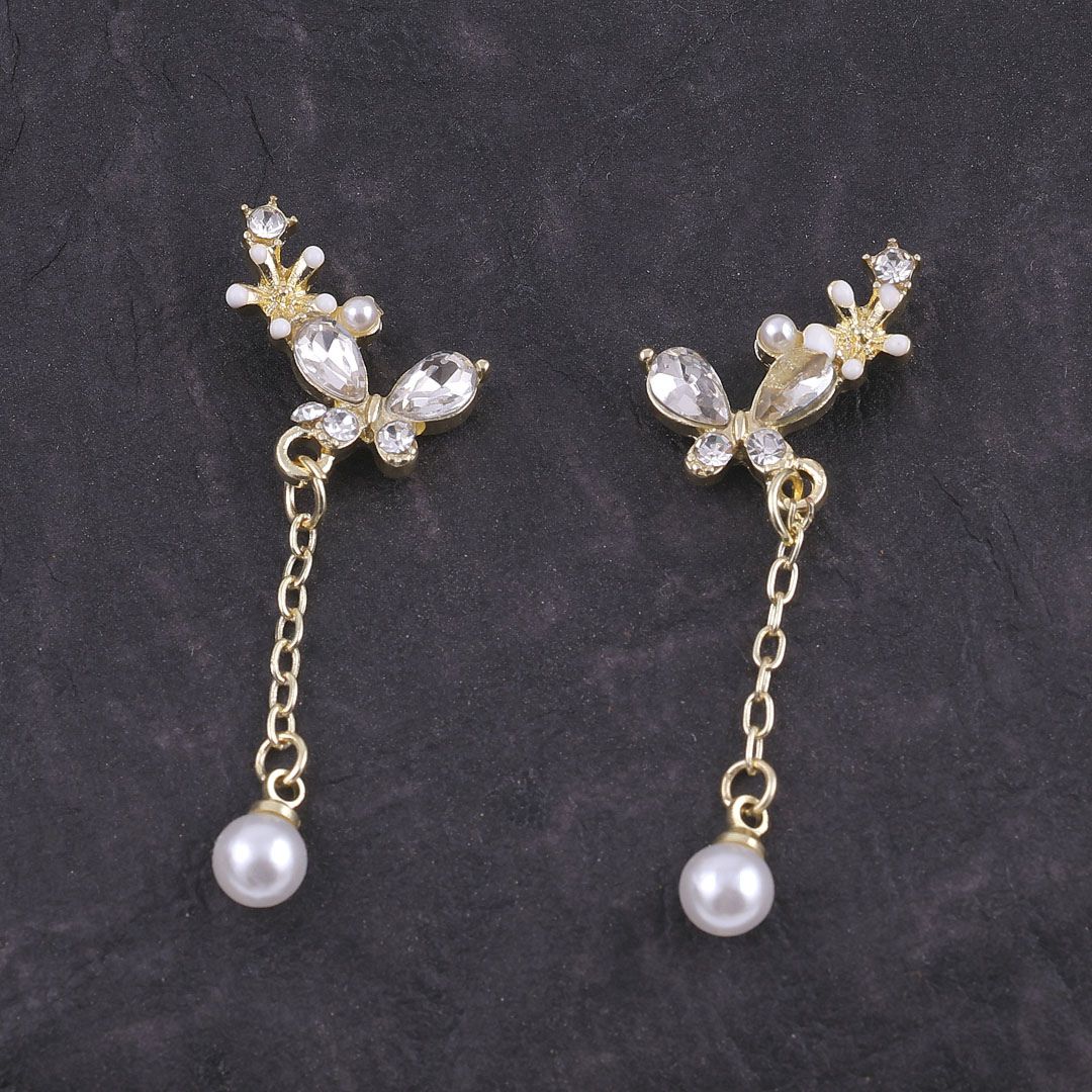 Social Butterfly Pearl Earrings