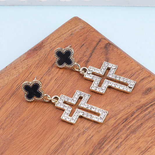 Cross Statement Earrings