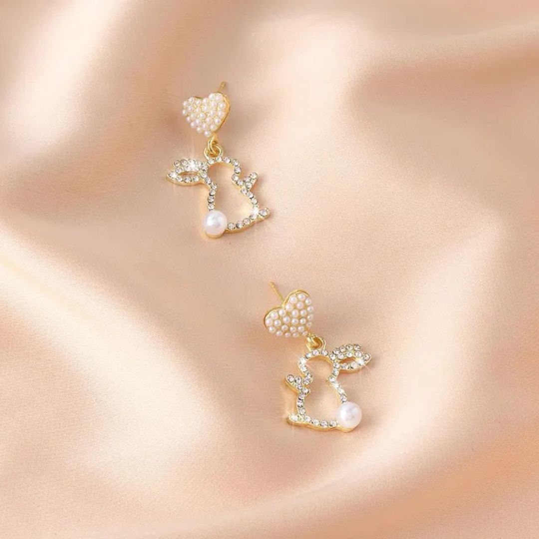 Rabbit Imitation Pearl Stud Earrings