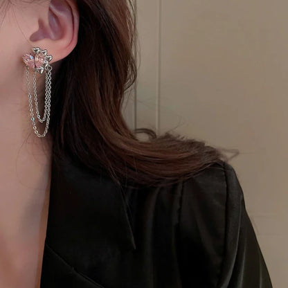 Bling Blogger heart chain  Earring