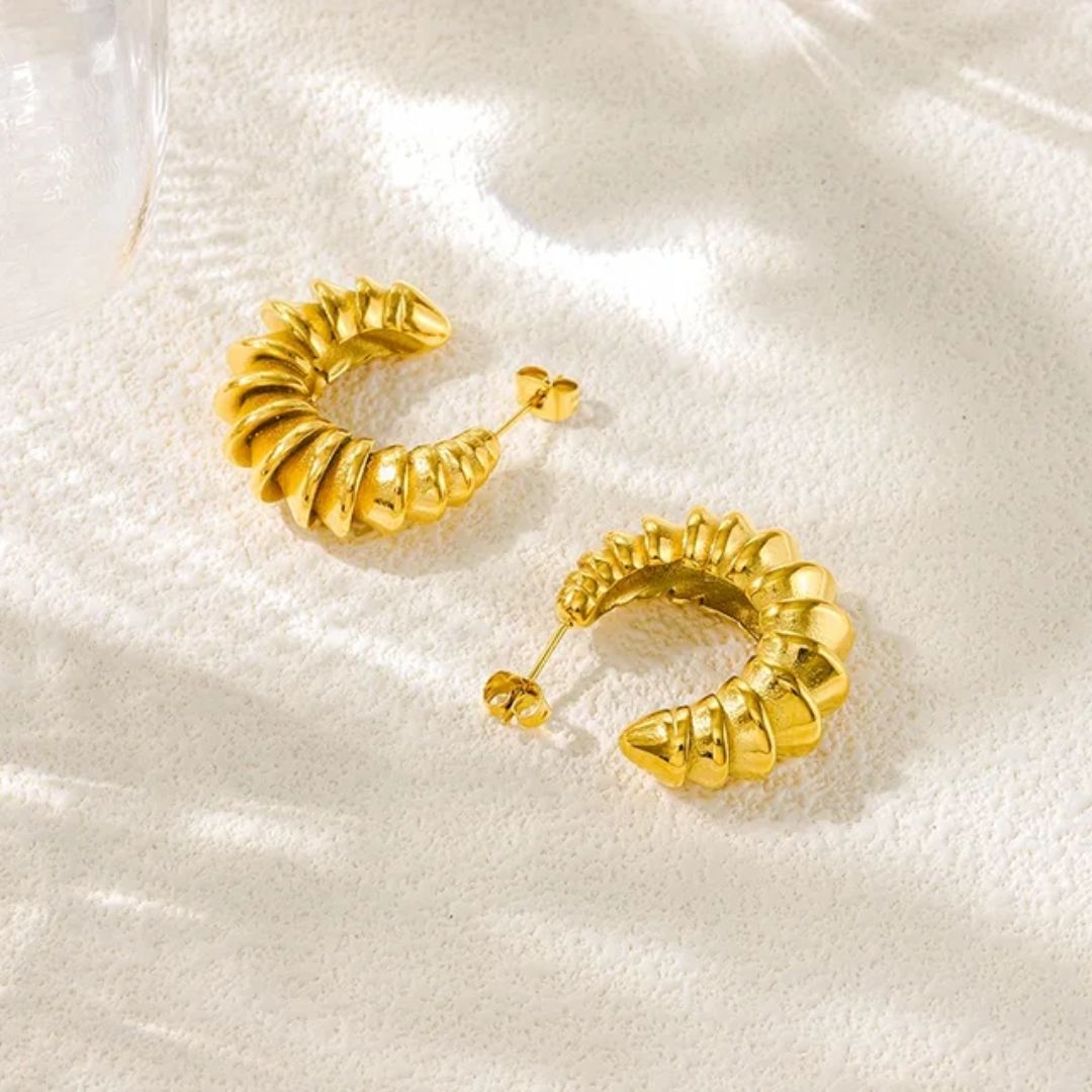 As Gold Hoop Earrings