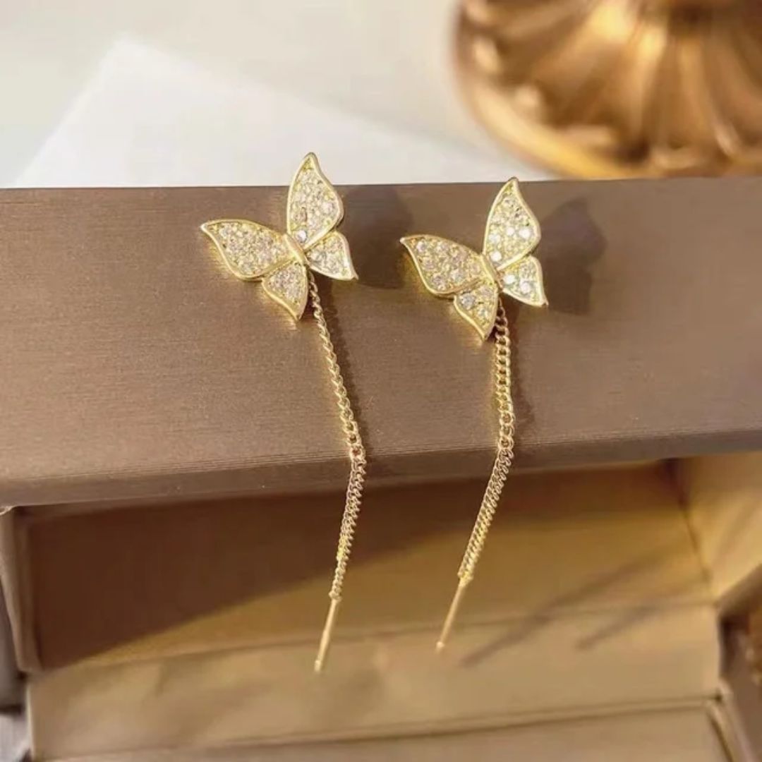 Social Butterfly Long Chain Earrings