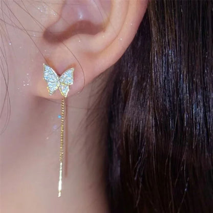 Social Butterfly Long Chain Earrings