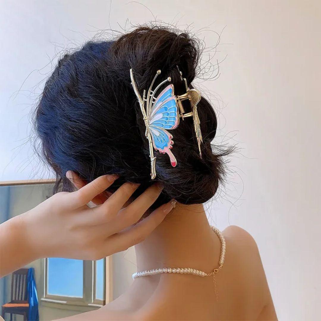 Rhinestone Butterfly Hair claw