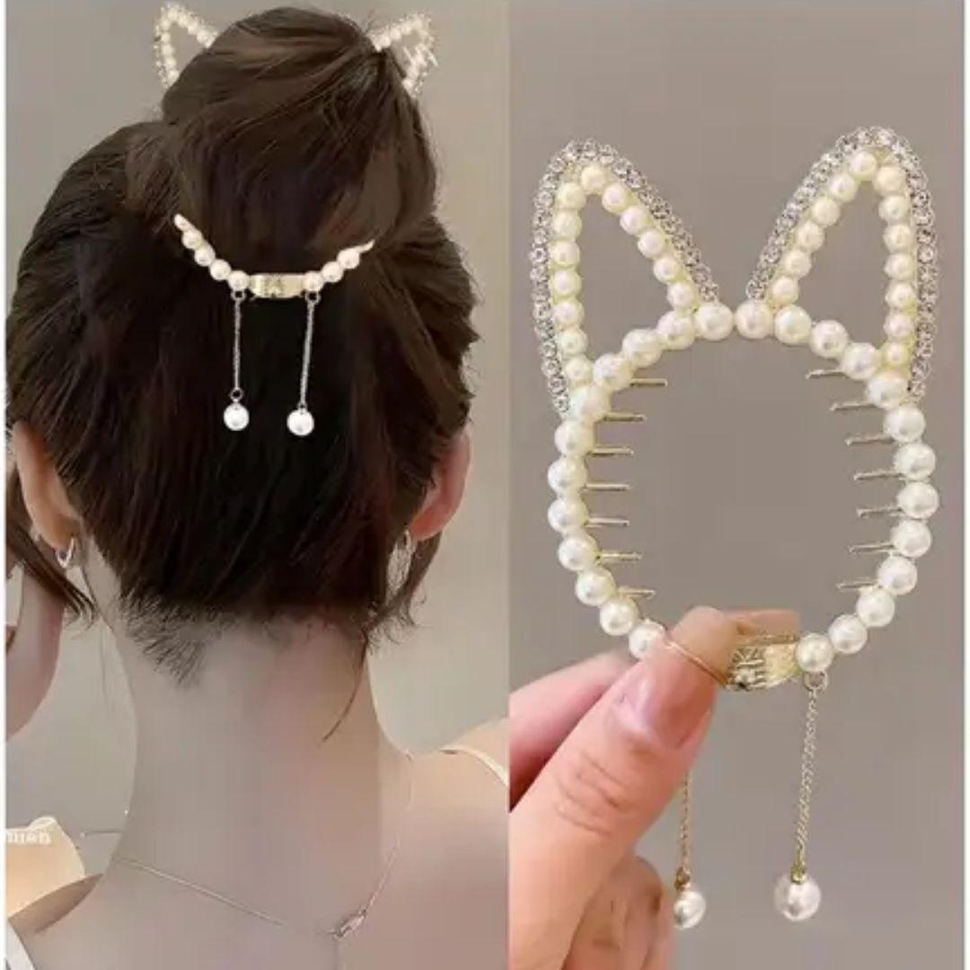 Rhinestone pearl Hair Clips