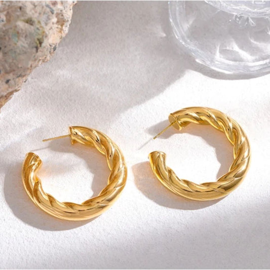 As Pretty As Gold Hoop Earrings