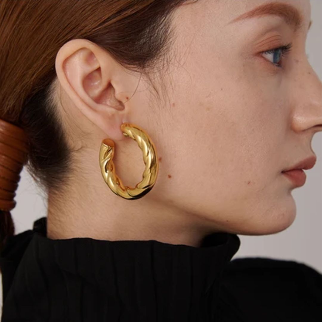 As Pretty As Gold Hoop Earrings