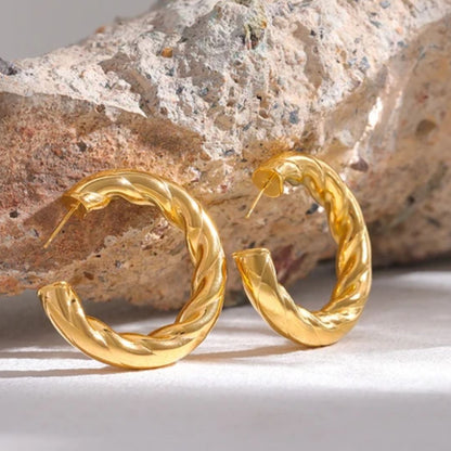 As Pretty As Gold Hoop Earrings