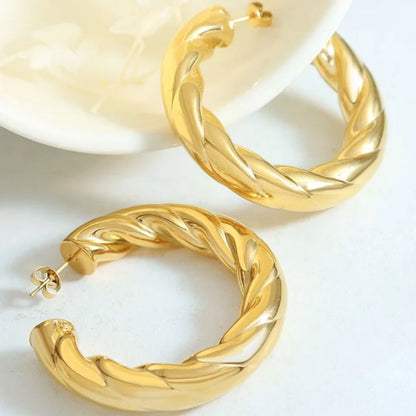 As Pretty As Gold Hoop Earrings