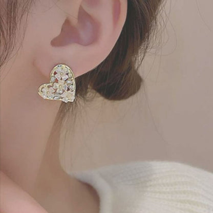 Bling Bloger Heart Earrings