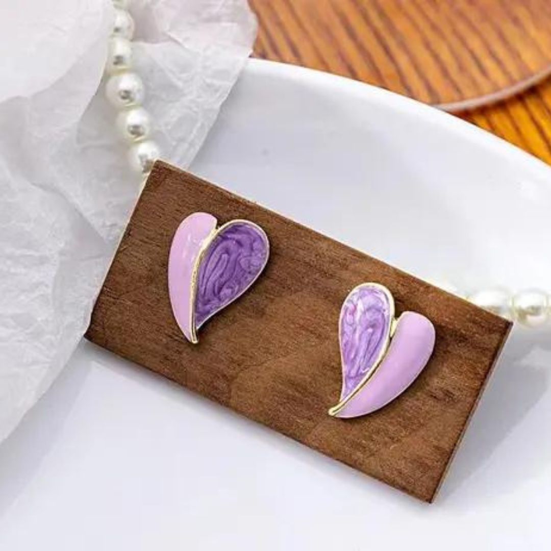 Coloured Heart  Earrings