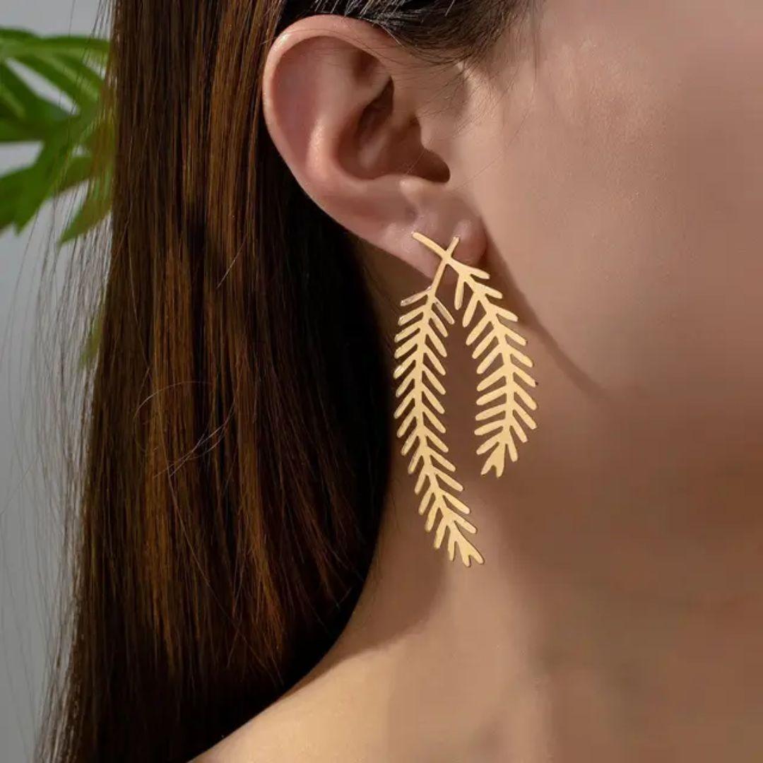 Don't Leaf Me Statement Earrings